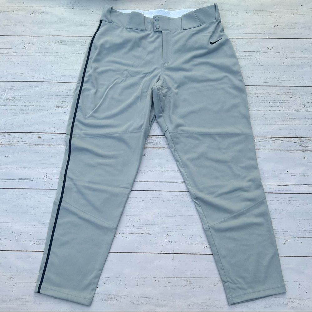 Nike Vapor Select Baseball Pants Gray Dark Blue Mens Size XL BQ5489-056